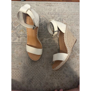 Women's Dolce Vita Cream Beige Espadrille Wedge Sandals Size 10